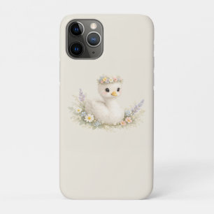 Elegante Baby-Schwan-Wildblumen-Aquarell-Papeterie Case-Mate iPhone Hülle