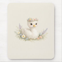 Elegante Baby-Schwan-Wildblumen-Wasserfarben-Papet