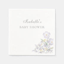 Elegante Baby- Shower-Wiese mit Wildblumen
