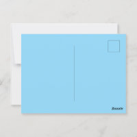 Elegante Babyblaue Glänzende Postkarte für besonde