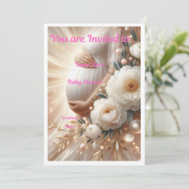 Elegante Babyparty-Einladung Florales Design Einladung