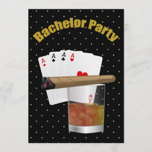 Elegante Bachelor Party Einladung