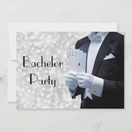 Elegante Bachelor Party Einladung mit Tuxedo