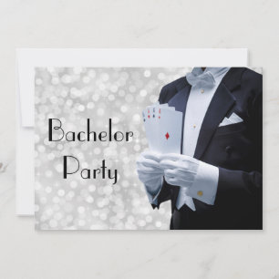 Elegante Bachelor Party Einladung mit Tuxedo