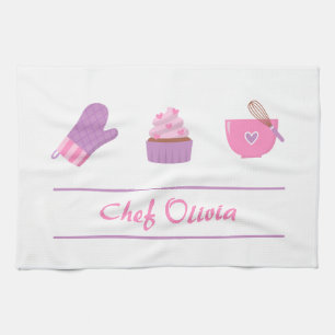 Elegante Backhandschuh-Cupcake-Backen-Bäcker-Koch Küchentuch