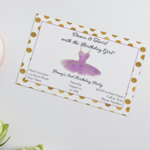 Elegante Ballerina-Party-Einladung Einladung