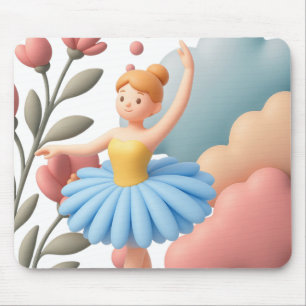 Elegante Ballerina-Pose Mousepad