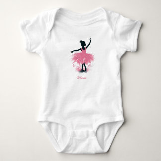 Elegante Ballerina Silhouette Ballett Baby Strampler