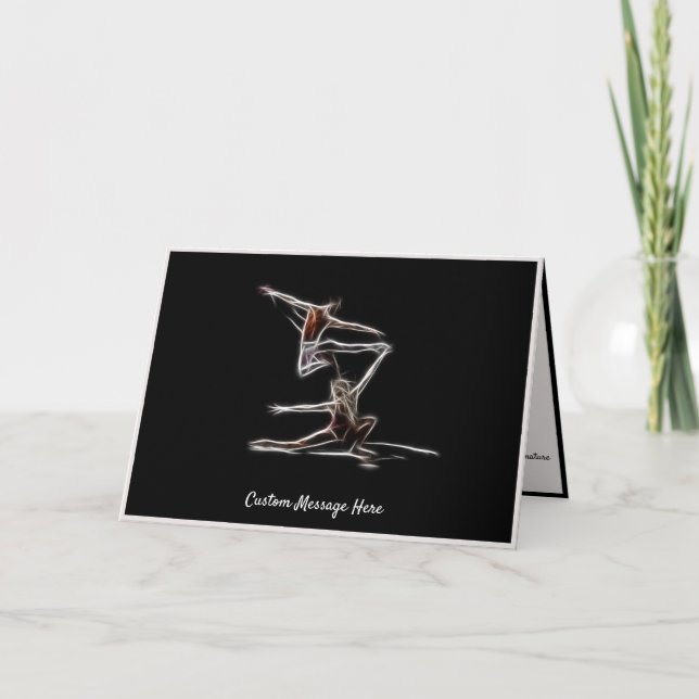 Elegante Ballet Abstrakt Dancers Note Card Karte (Vorderseite)