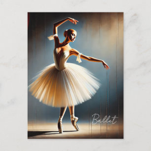 Elegante Ballet Dancer Pose Postkarte