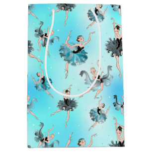 Elegante Balletttänzerinnen Geschenkpapier Mittlere Geschenktüte