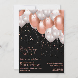 Elegante Ballons 97. Geburtstagseinladung Einladung