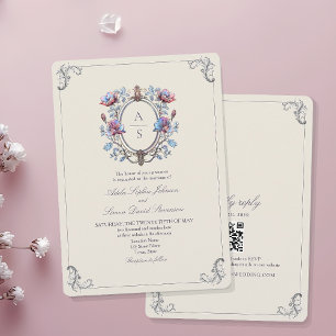 Elegante Barock-Hochzeit Einladung