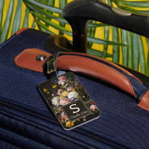 Elegante barocke Blume Stilvolles Leben Gepäckanhänger