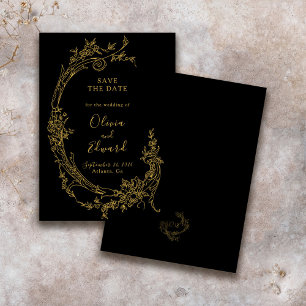 Elegante barocke Chinoiserie Vintage Gold Hochzeit Save The Date