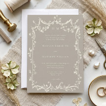 Elegante Barocke Hochzeit in neutralem Elfenbein-T