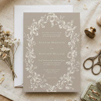 Elegante barocke vintage ovale neutrale Hochzeit i