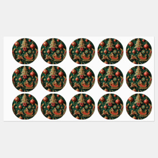 Elegante barocke Weihnachtsmarken Etiketten