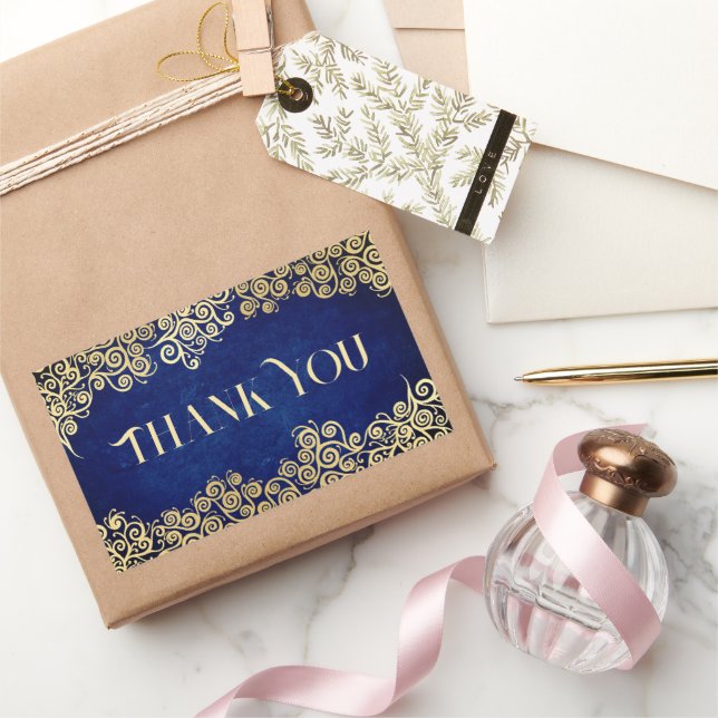 Elegante Barockmarche und schicke Goldmedaille Hoc Rechteckiger Aufkleber (Schenken)