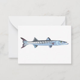 Elegante Barracuda Fischkarte Mitteilungskarte