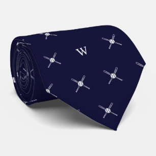 Elegante Baseballschläger Ball Monogramm Initialen Krawatte