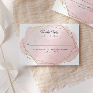 Elegante Bat Mitzvah Pink Aquarellkarte