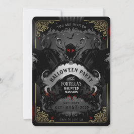 Elegante Batty Delight Halloween-Party Einladung