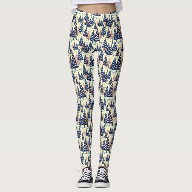 Elegante Bäume Leggings (Vorderseite)