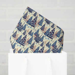 Elegante Bäume Seidenpapier