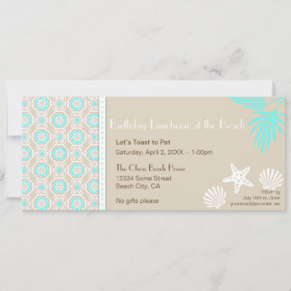 Elegante Beach Pattern Party Einladung 2