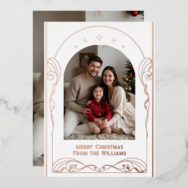 Elegante bearbeitbare Weihnachtskarten Vorlage Url (Vorderseite/Rückseite)