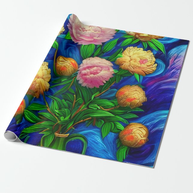 Elegante Beautiful Peony Collection Geschenkpapier (Ungerollt)
