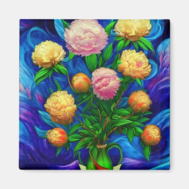 Elegante Beautiful Peony Collection Magnet (Vorne)