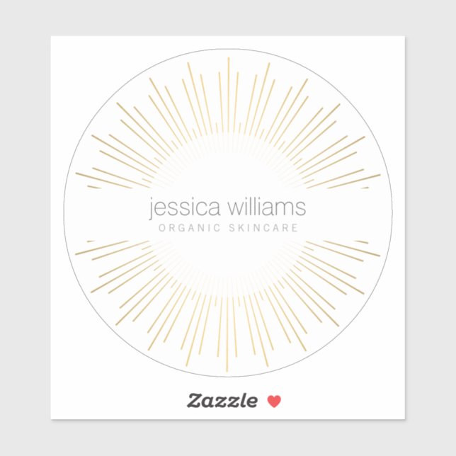 Elegante Beauty Gold Aufkleber (Blatt)