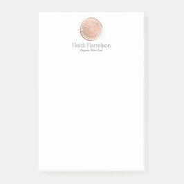 Elegante Beauty Mandala Logo Rose Gold Personalisi Post-it Klebezettel