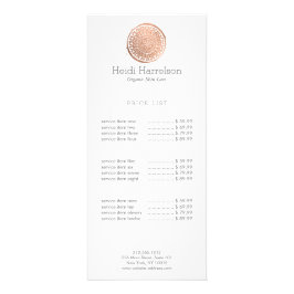 Elegante Beauty Mandala Logo Rose Gold Werbekarte