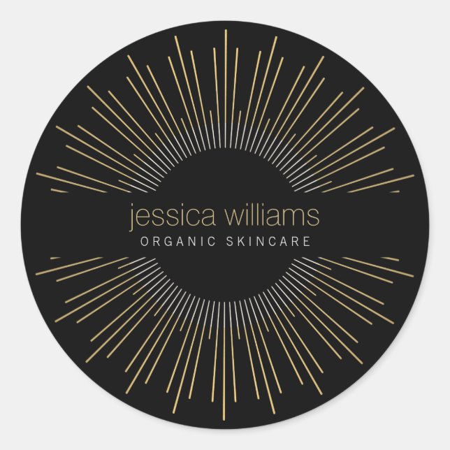 Elegante Beauty Runder Aufkleber (Vorderseite)