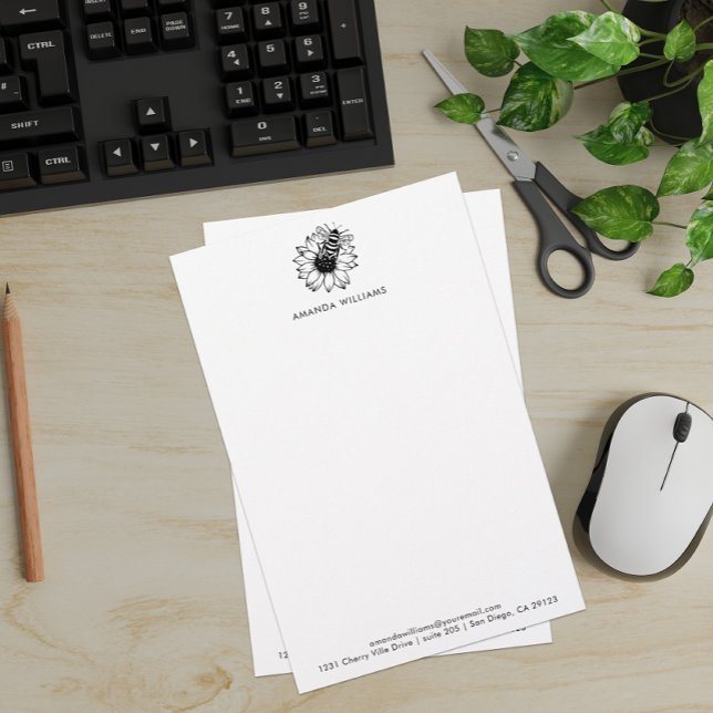 Elegante Bee Custom Letterhead Briefpapier (Von Creator hochgeladen)