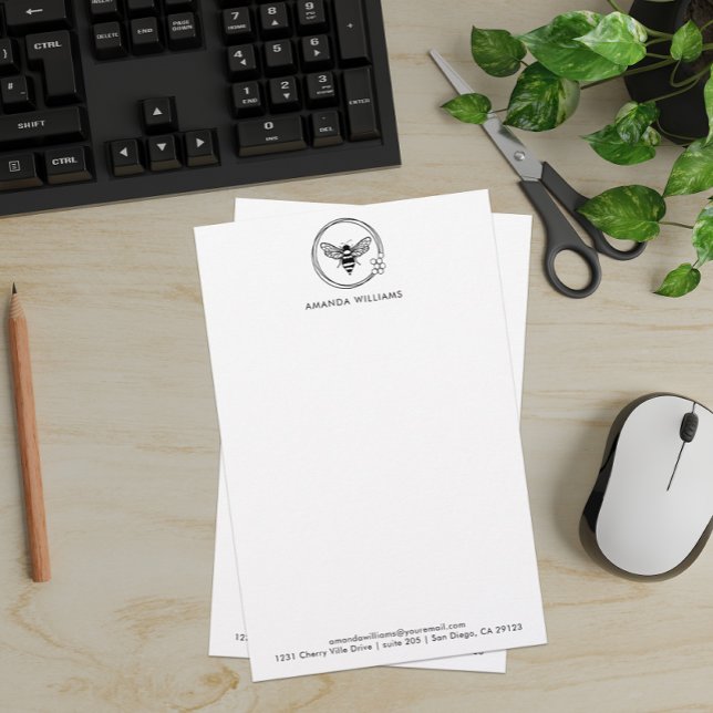 Elegante Bee Custom Letterhead Briefpapier (Von Creator hochgeladen)