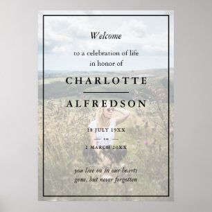 Elegante Beerdigung   Chic Trauerfeier Foto Poster