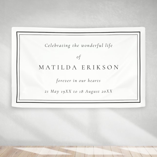 Elegante Beerdigung | Klassische Feier des Lebens Banner (Von Creator hochgeladen)