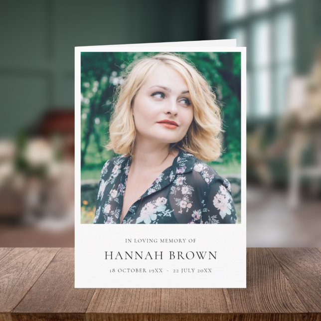 Elegante Beerdigung | Minimalistischer Dienstplan Programm (Von Creator hochgeladen)