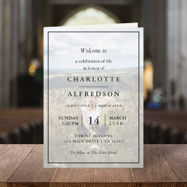 Elegante Beerdigung | Order of Service Memorial Fo Programm