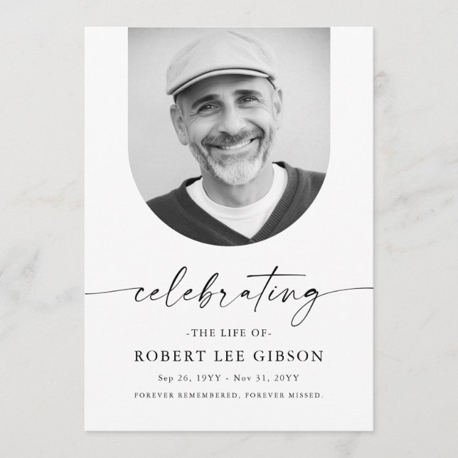 Elegante Beerdigungsfeier Programm (Vorderseite)