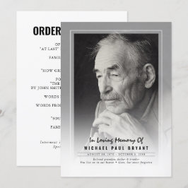 Elegante Beerdigungsfeierprogramme mit Foto Programm