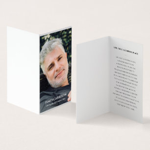 Elegante Beerdigungskarte mit Foto