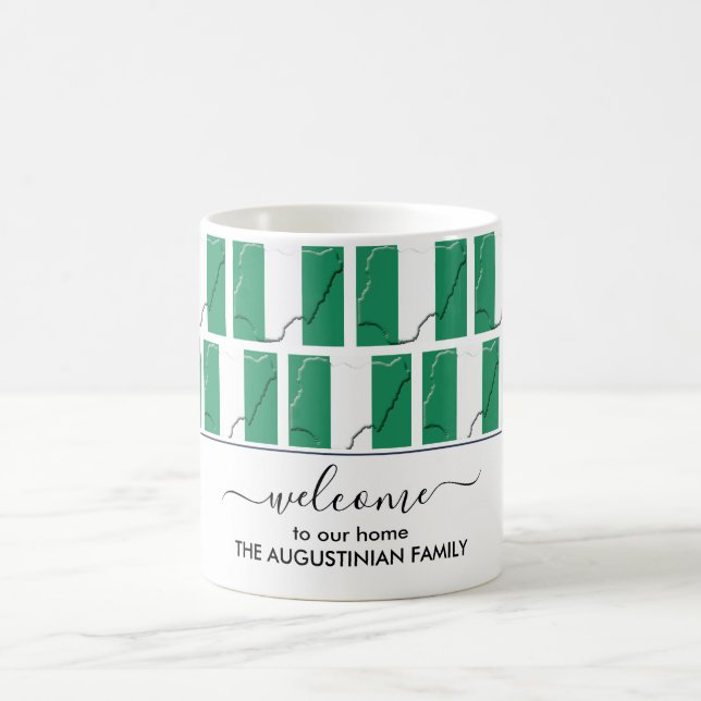 Elegante Begrüßung NIGERIA FLAG Kaffee Tasse (Mittel)