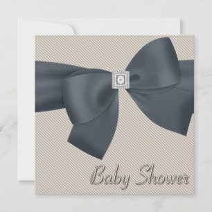 Elegante Beige Baby Shower Einladungen