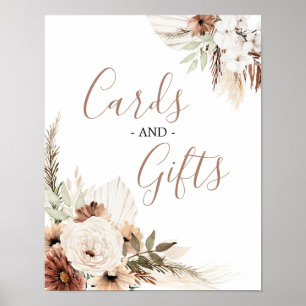 Elegante Beige Boho Pampas Grass Cards & Geschenke Poster