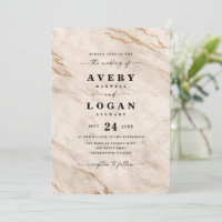 Elegante Beige & Gold-Metallic-Marmorhochzeit